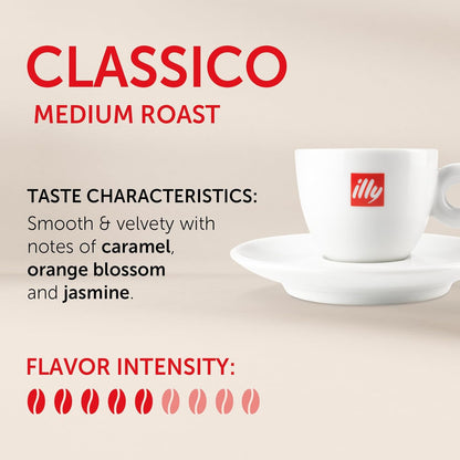 illy medium roast Arabica espresso coffee packaging
