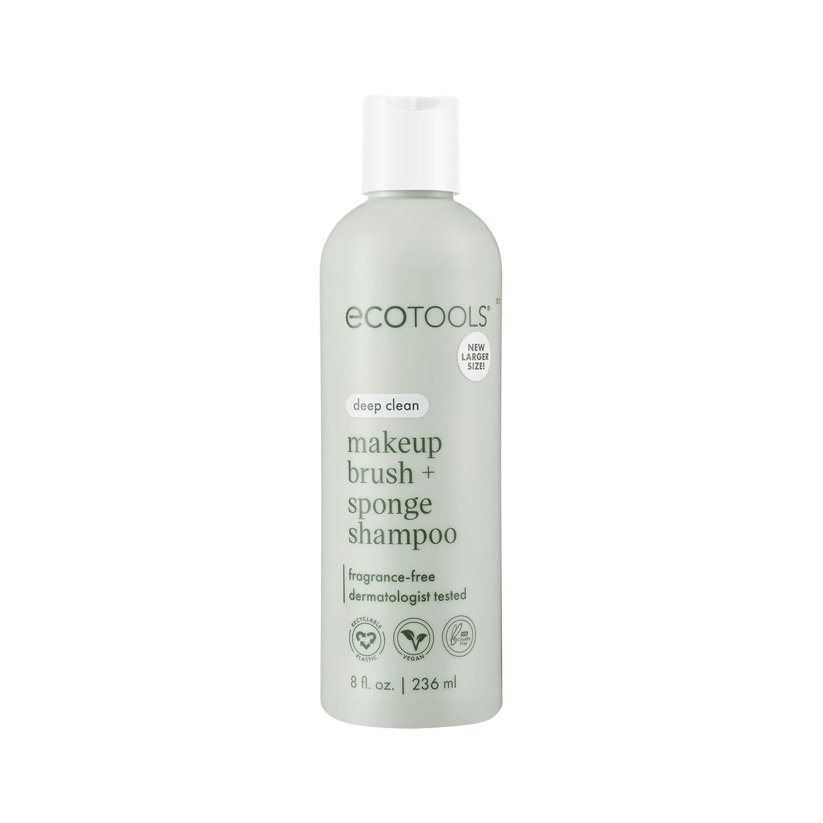 EcoTools brush and sponge shampoo bottle