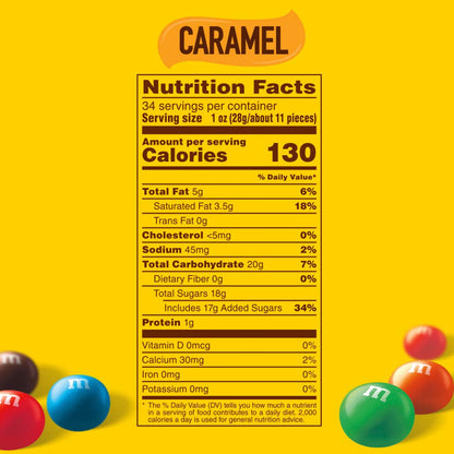 M&M's Caramel candy for parties baking and sharing