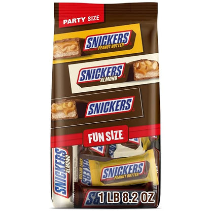 SNICKERS Almond and Peanut Butter fun size chocolate candy variety bag