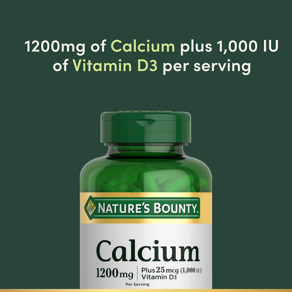 Nature's Bounty bone health support supplement bottle