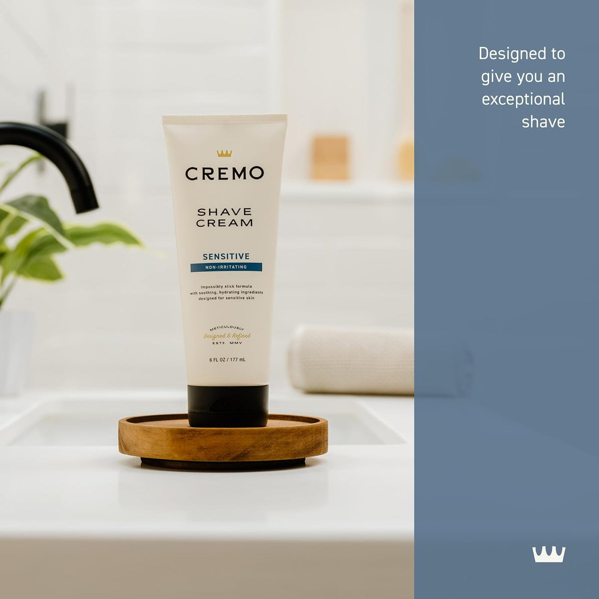 Cremo barber-grade shaving cream for close comfortable shave