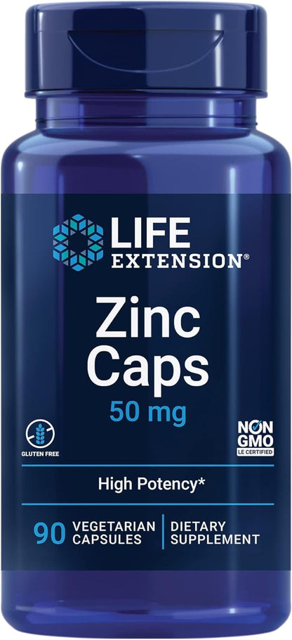 Life Extension zinc citrate vegetarian capsules 90 count