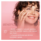 Pink grapefruit liquid face wash for breakout-prone skin