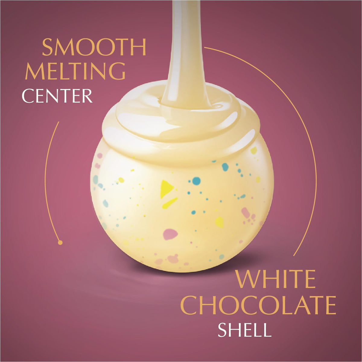 Individually wrapped Lindt white chocolate candy truffles