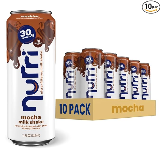 Nurri mocha 30g protein ultra filtered milk shake cans