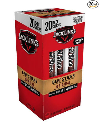 Jack Link's Original Beef Jerky Sticks 20 pack