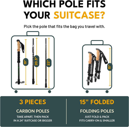 Hiking poles with quick-adjustable flip locks