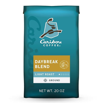 Caribou Coffee Daybreak Morning Blend light roast ground coffee bag