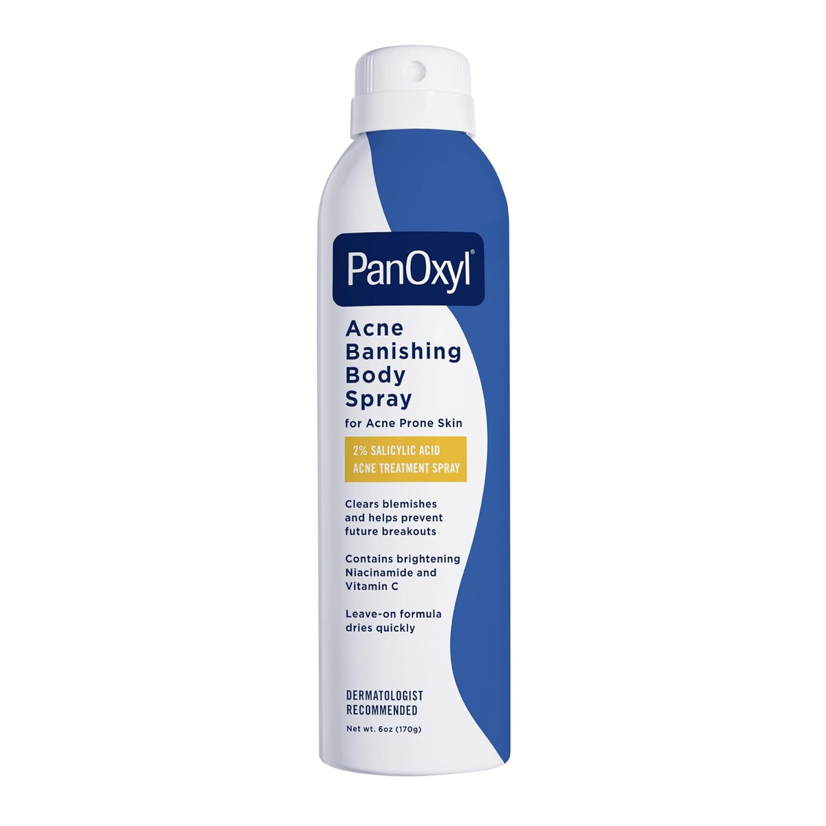 PanOxyl 2 percent salicylic acid body acne spray