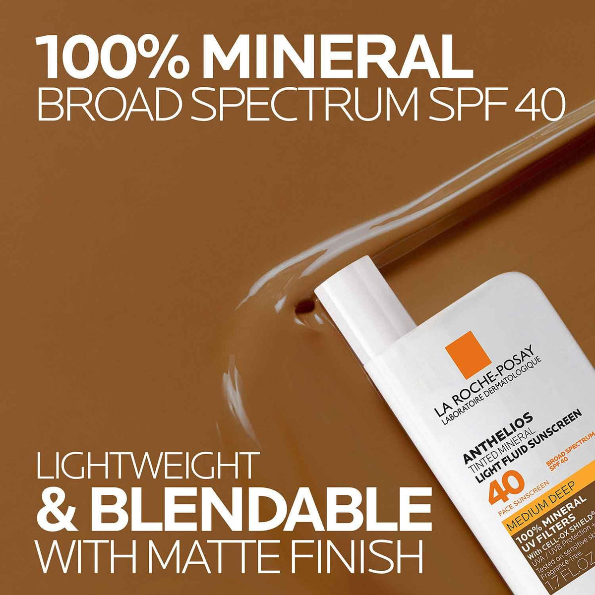 Sensitive skin mineral sunscreen with zinc oxide and titanium dioxide