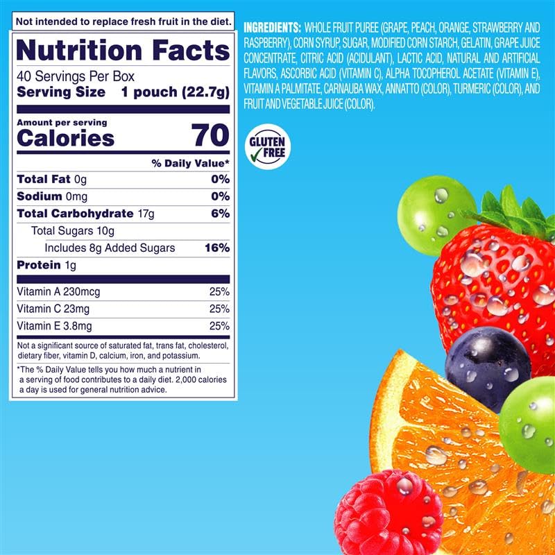 Individual 0.8 oz Welch's Fruit Snacks packs