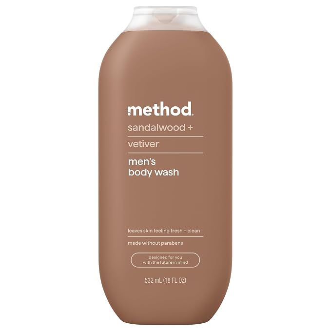 Method Men’s Sandalwood + Vetiver body wash, 18 fl oz
