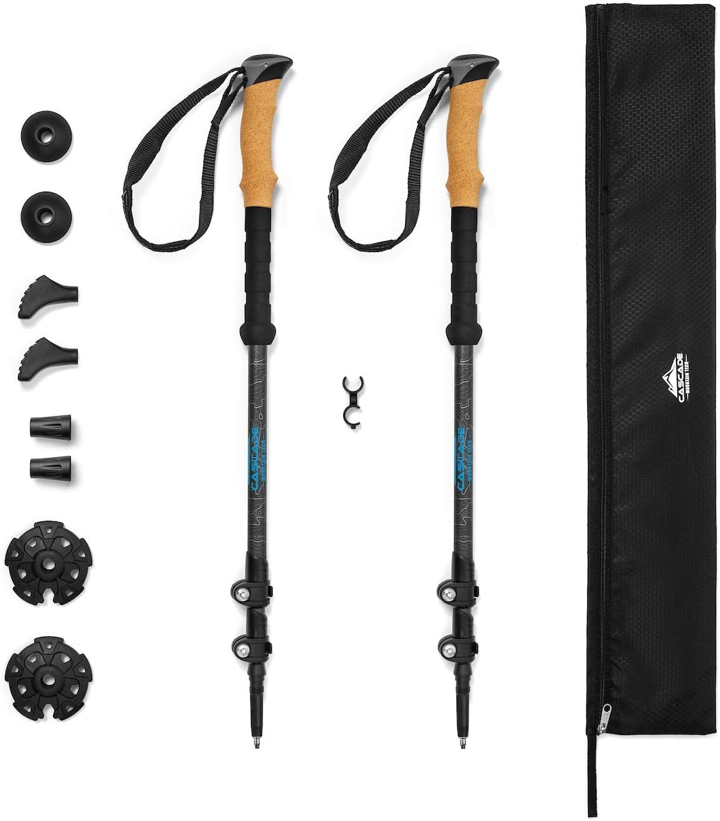 Cascade Mountain Tech adjustable walking and hiking sticks