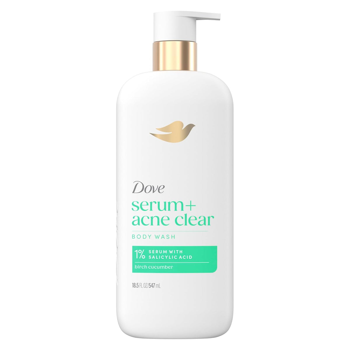 Dove body wash with 1% salicylic acid for acne-prone skin