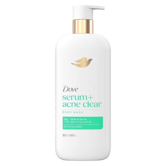 Dove Serum Acne Clear Body Wash 18.5 oz bottle