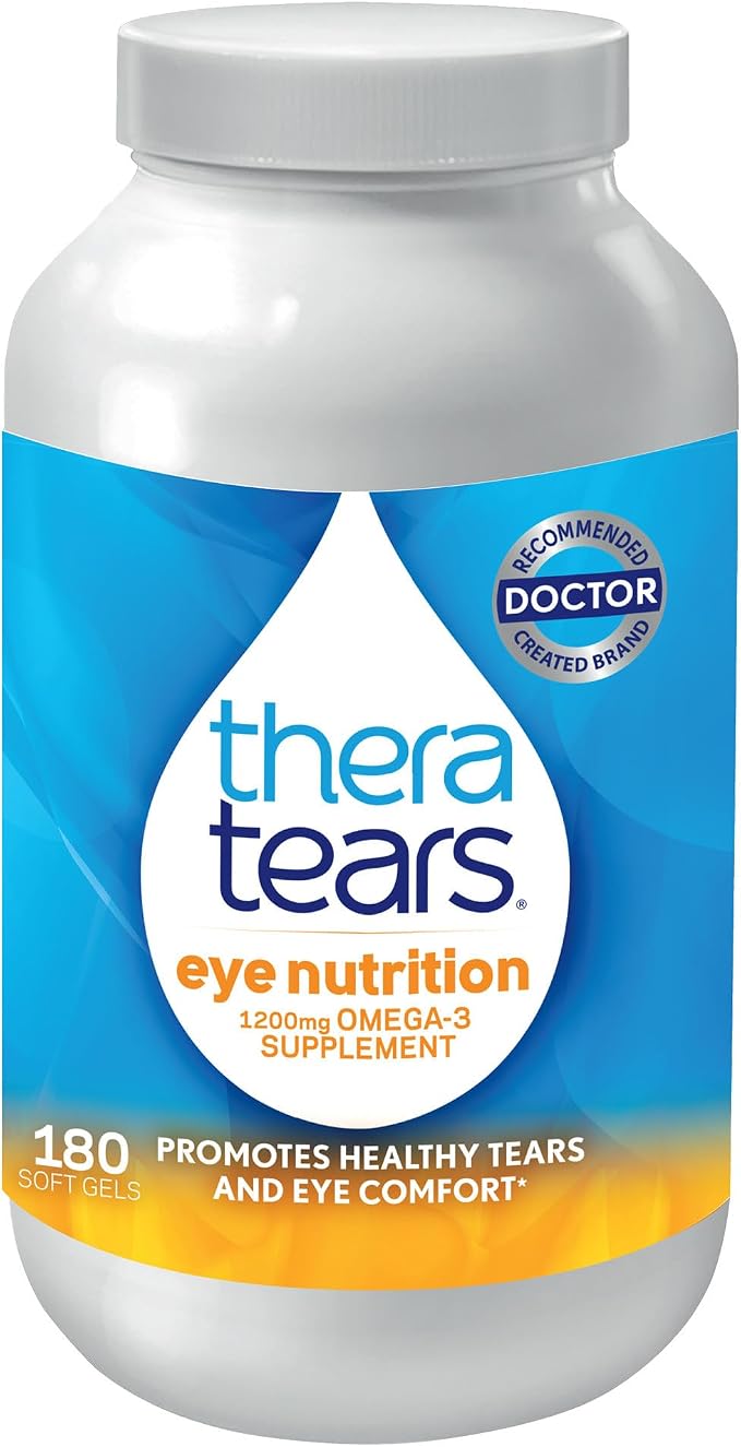 TheraTears Omega 3 Supplement for Eye Care 180ct bottle
