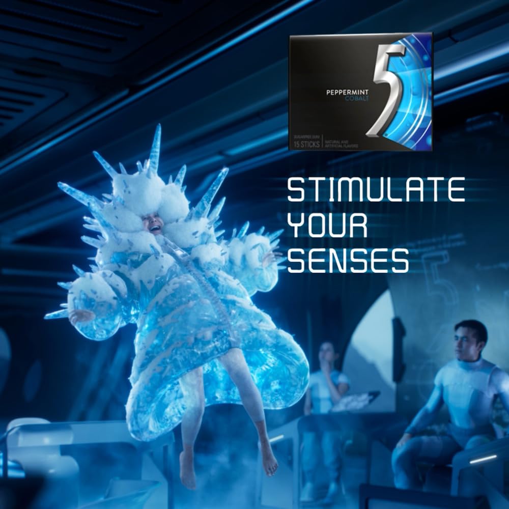 Peppermint Cobalt 5 Gum pack for on-the-go refreshment