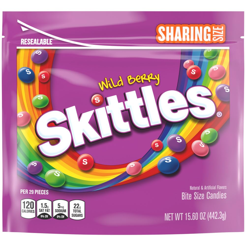 Skittles Wild Berry fruit flavored chewy candy bag