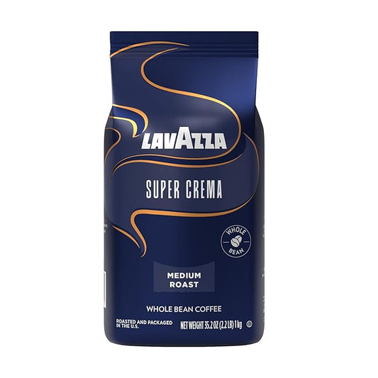 Lavazza Super Crema whole bean coffee 2.2 lb bag