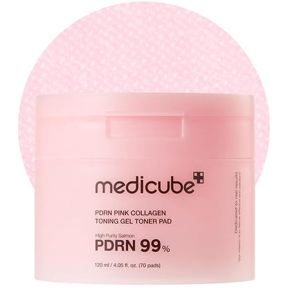 medicube Toner Pads Zero Pore Pad 2.0 | Dual-Textured Facial Pad for Exfoliation and Pore Care with 4.5% AHA Lactic Acid, 0.45% BHA Salicylic Acid | Ideal for All, Korean Skin Care, 70 Pads (1 Pack)