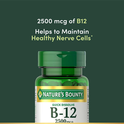 Nature's Bounty cherry flavor B12 supplement bottle