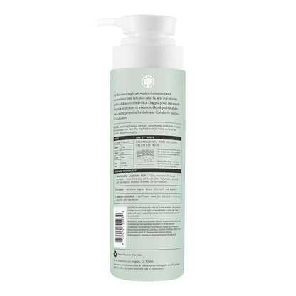 Naturium body wash for gentle exfoliation and pore cleansing