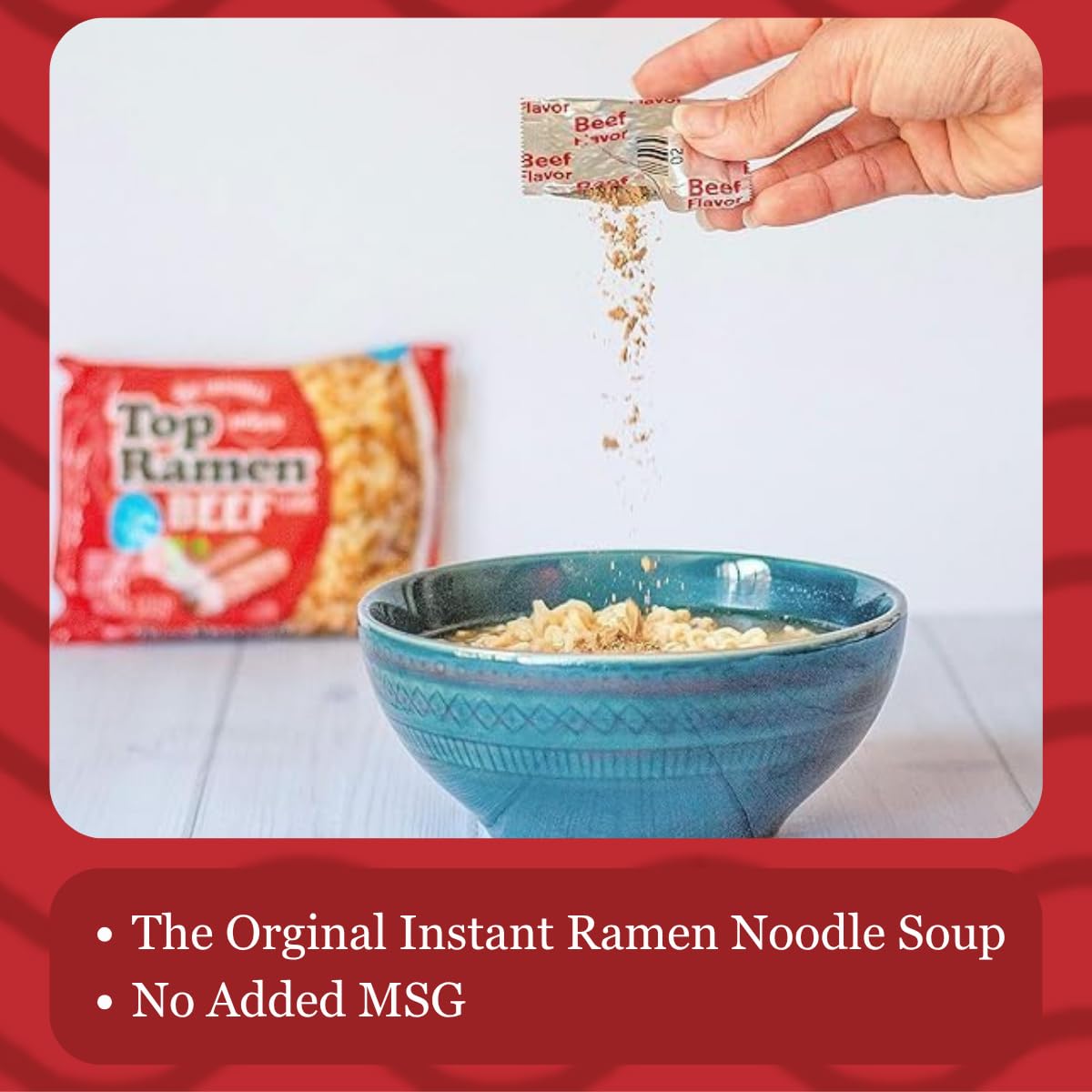 Top Ramen beef noodle soup bulk box