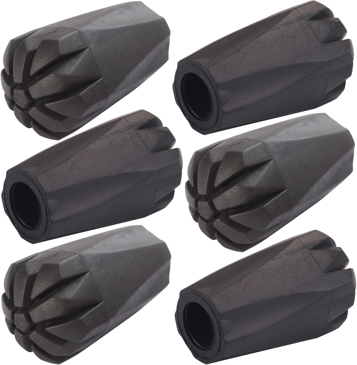 Extra-thick rubber replacement tips for hiking poles