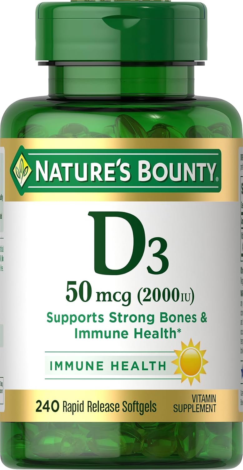 Nature's Bounty Vitamin D3 immune and bone support supplement