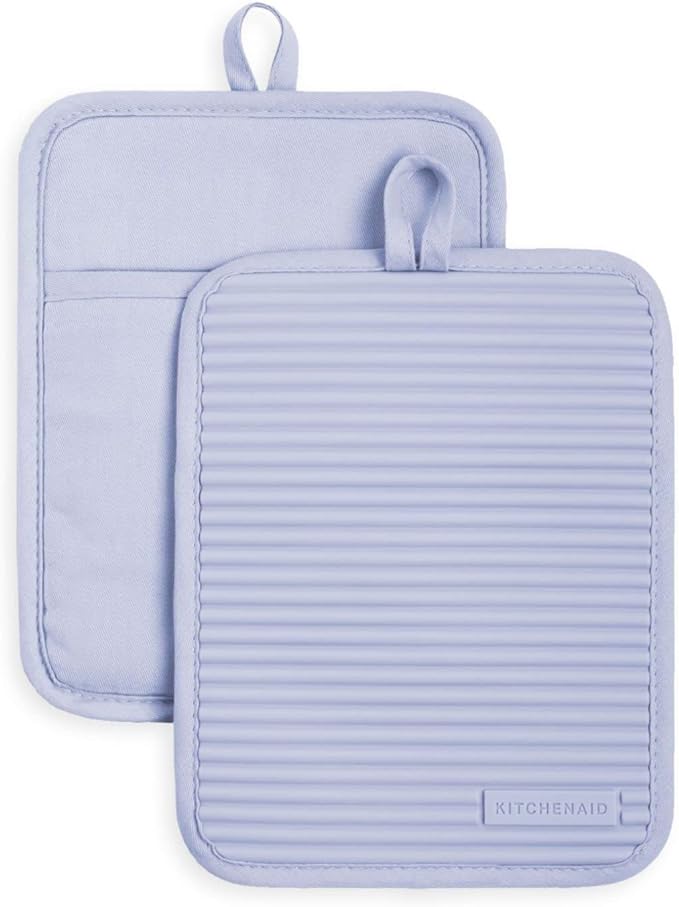 KitchenAid lavender ribbed silicone pot holder 2-pack