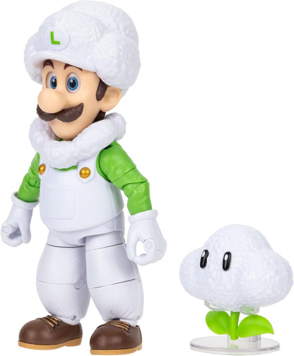 Poseable Luigi action figure for ages 3 and up