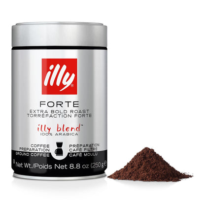 illy ground coffee Forte dark roast package