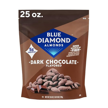 Blue Diamond dark chocolate flavored almonds 25 oz pack