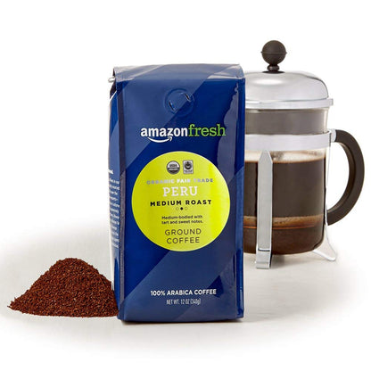 Organic Peru ground coffee made with 100% Arabica beans