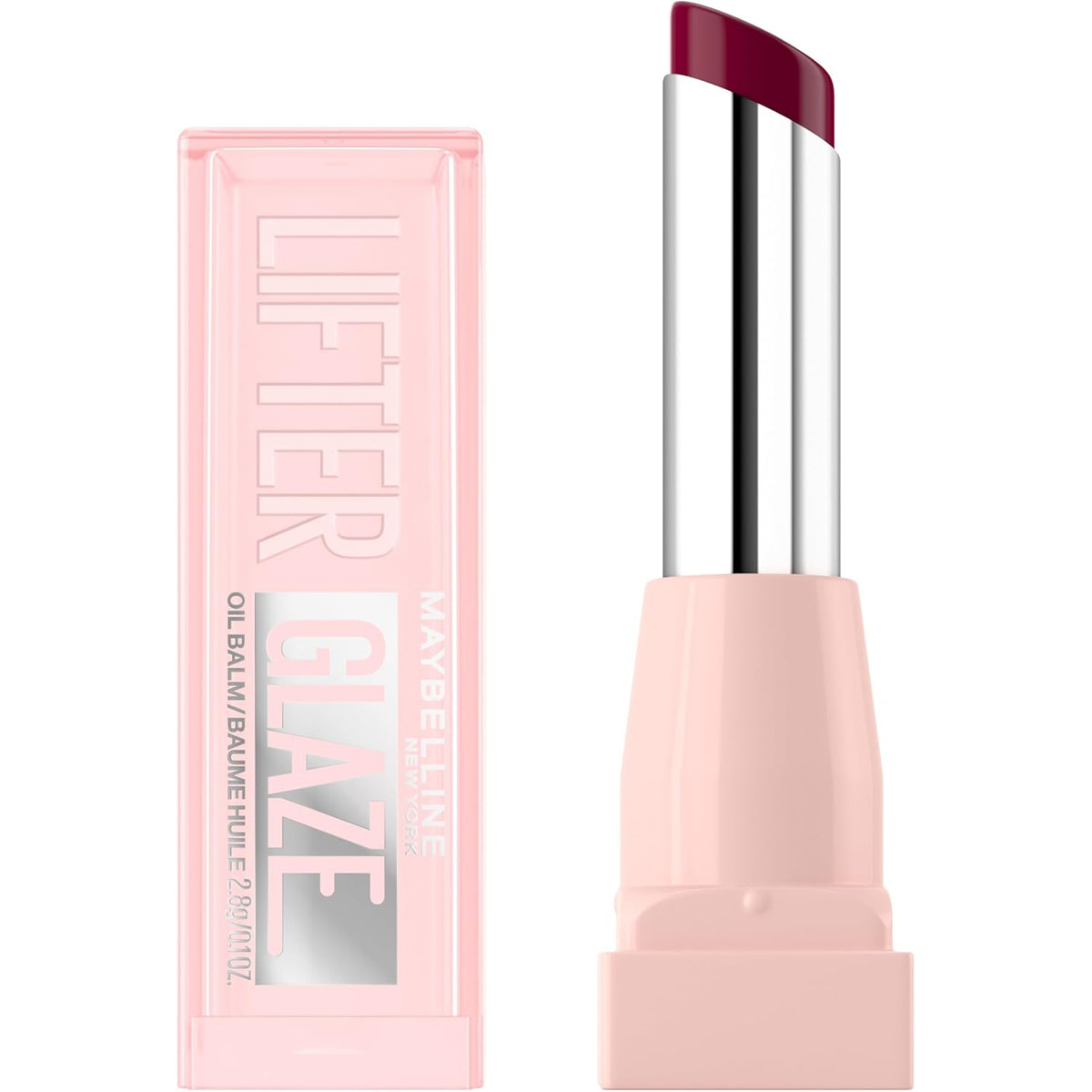 Sheer black cherry Maybelline lip balm with glossy shine