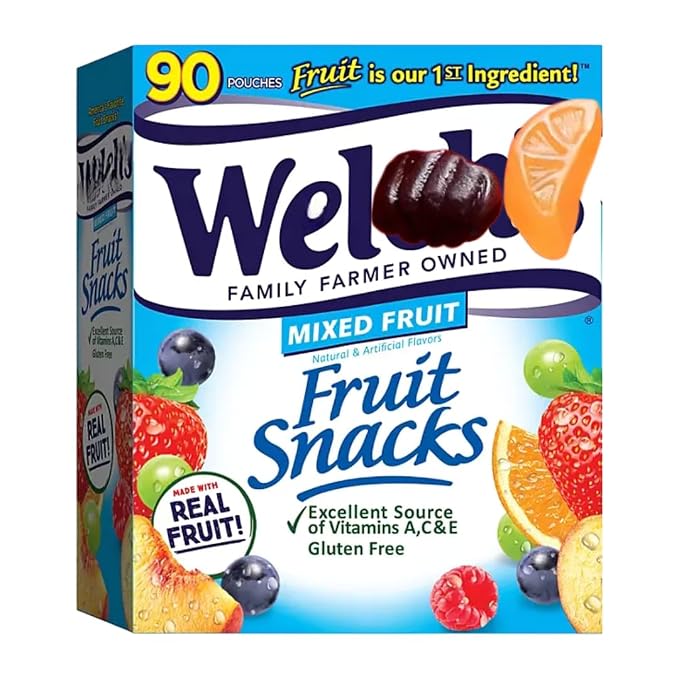 Welch's Mixed Fruit Snacks, 0.8 oz Pouches, 90 Count (1 Pack)