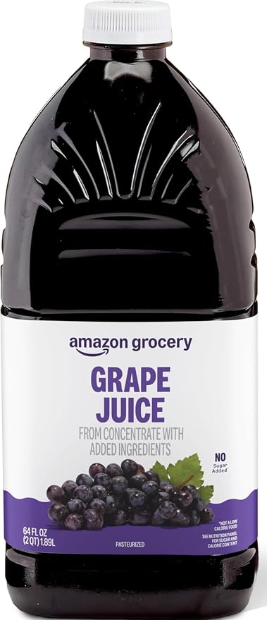 Amazon Grocery grape juice, 64 fl oz bottle