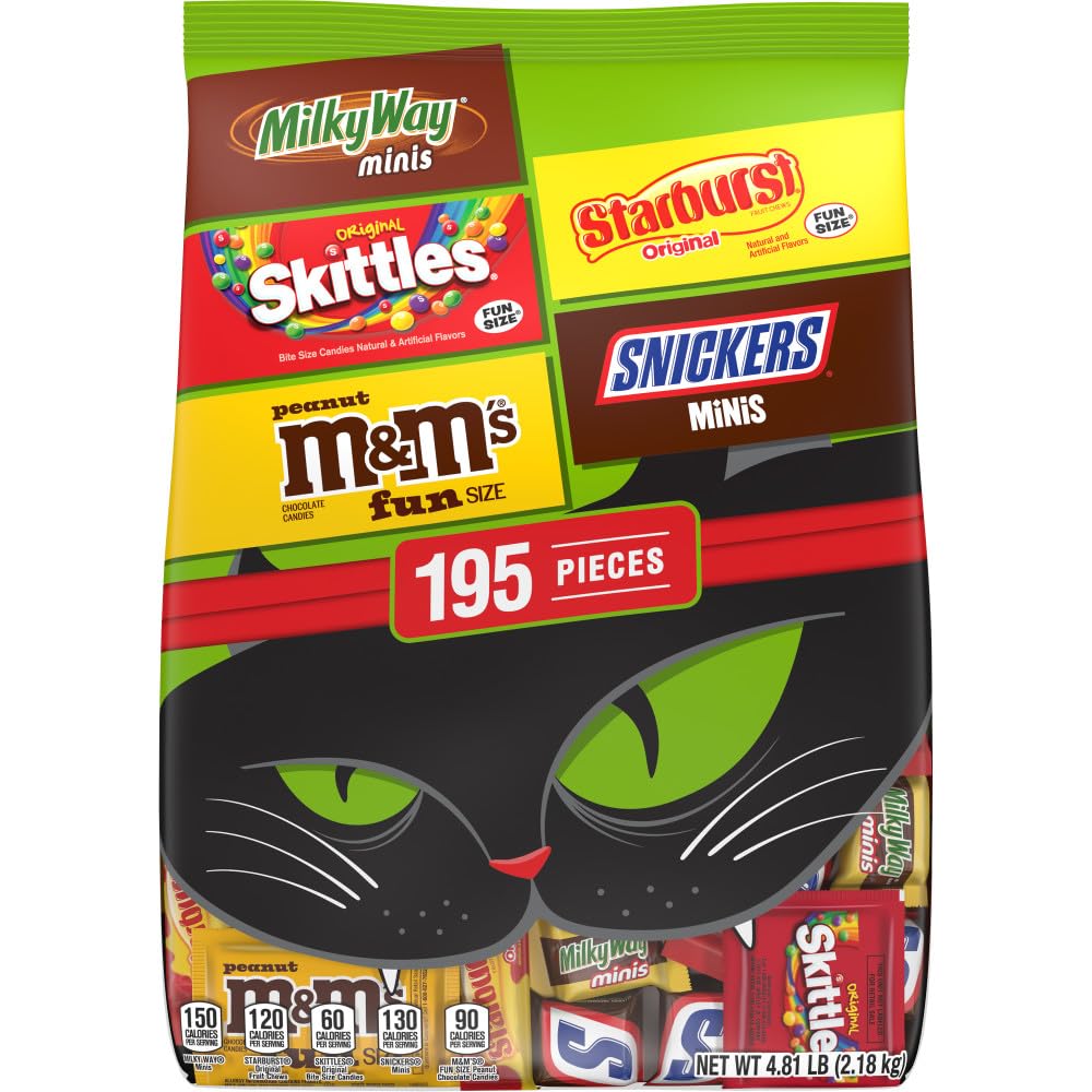 Assorted mini and fun size Halloween candy bag