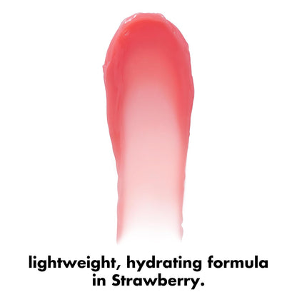 Sheer strawberry lip balm for hydrated lips