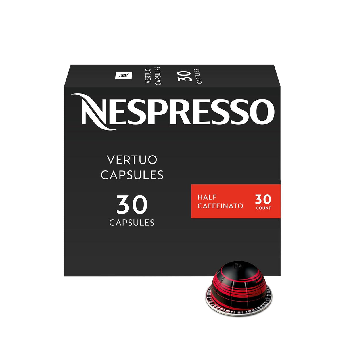 Nespresso Half Caffeinato mild roast Vertuo coffee pods