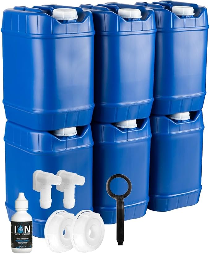 Saratoga Farms 30-gallon emergency water storage kit