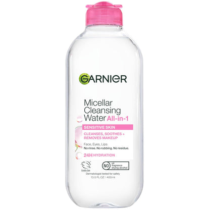 Hydrating Garnier facial cleanser for sensitive skin