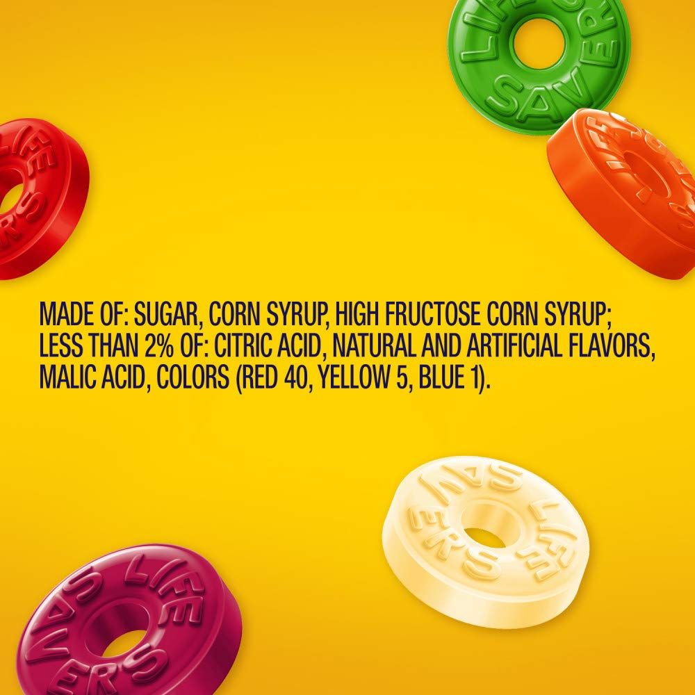 Life Savers cherry raspberry watermelon orange pineapple candy