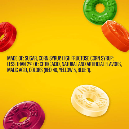 Life Savers cherry raspberry watermelon orange pineapple candy