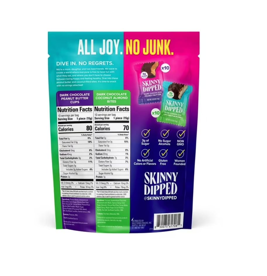 Assorted Skinny Dipped candy snack pack