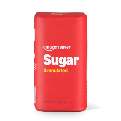 White granulated sugar pantry staple