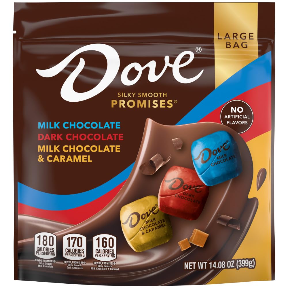 Individually wrapped Dove PROMISES chocolates