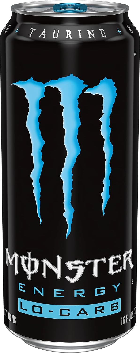 Monster Lo-Carb Energy Drink pack of 15 cans