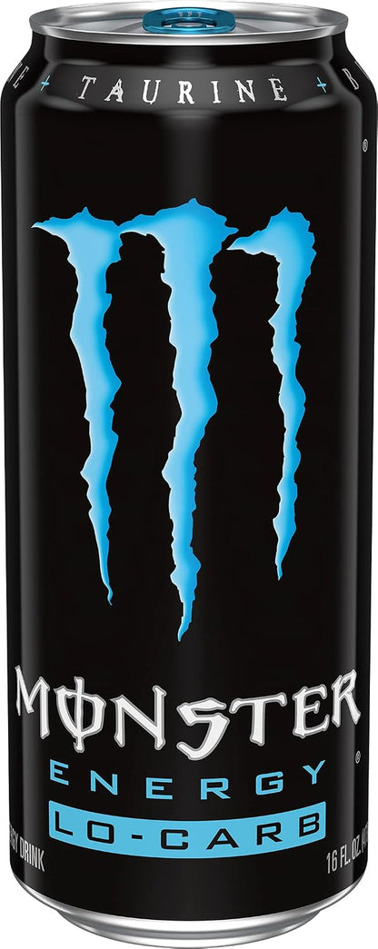 Monster Lo-Carb Energy Drink pack of 15 cans
